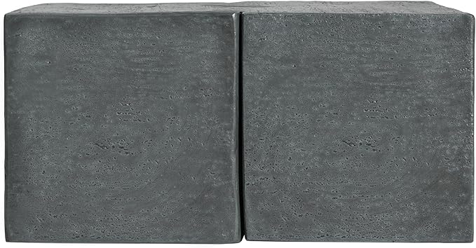 Christopher Knight Home Loire MGO Outdoor Side Table Set of 2, Concrete Indoor/Outdoor Nesting Coffee Table - Photo 7