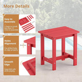 LUE BONA Outdoor Side Table, HDPS Small Outdoor Adirondack Side Tables, Outside End Table for Patio, Porch, Deck, Pool - Photo 7