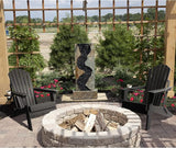 FUNBERRY Folding Adirondack Chair Set of 3, All Weather HDPE Fire Pit Chairs with Cup Holder for Outdoor - Photo 4