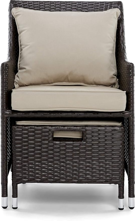 Serta Laguna Brown Resin Wicker Outdoor Patio Furniture Collection, Easy Assembly, Porch or Pool - Photo 10
