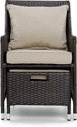 Serta Laguna Brown Resin Wicker Outdoor Patio Furniture Collection, Easy Assembly, Porch or Pool - Photo 10