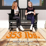 Outsunny 2-Person Patio Swing Glider Bench with Quick Drying Design and Wide Armrest - Photo 7