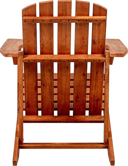 JONATHAN Y PAT1002A Westport Outdoor Patio Traditional Acacia Wood Adirondack Chair for Garden, Lawn, Backyard, Pool, Deck, Beach, Firepit, Light Brown