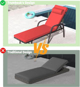 Patio Chaise Lounge Set 3 Pieces Pool Lounge Chairs - Photo 5