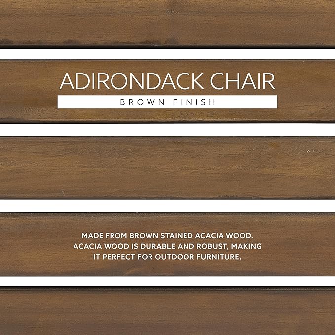 Linon Home Dcor Home Decor Teak Wood Stock Chair, 30.4" wx37.6 dx37.8 h, Stain - Photo 10