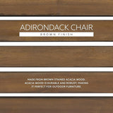 Linon Home Dcor Home Decor Teak Wood Stock Chair, 30.4" wx37.6 dx37.8 h, Stain - Photo 10