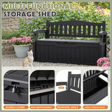 Homall 75 Gallon Outdoor Storage Benches Lockable Deck Box with Waterproof and UV Resistant - Photo 6