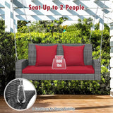 Tangkula 2 Person Wicker Hanging Porch Swing - Photo 5
