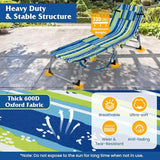 Tangkula Tanning Chair, Outdoor Folding Beach Lounge Chair with Face Hole, Adjustable Footrest, Removable Pillow - Photo 8