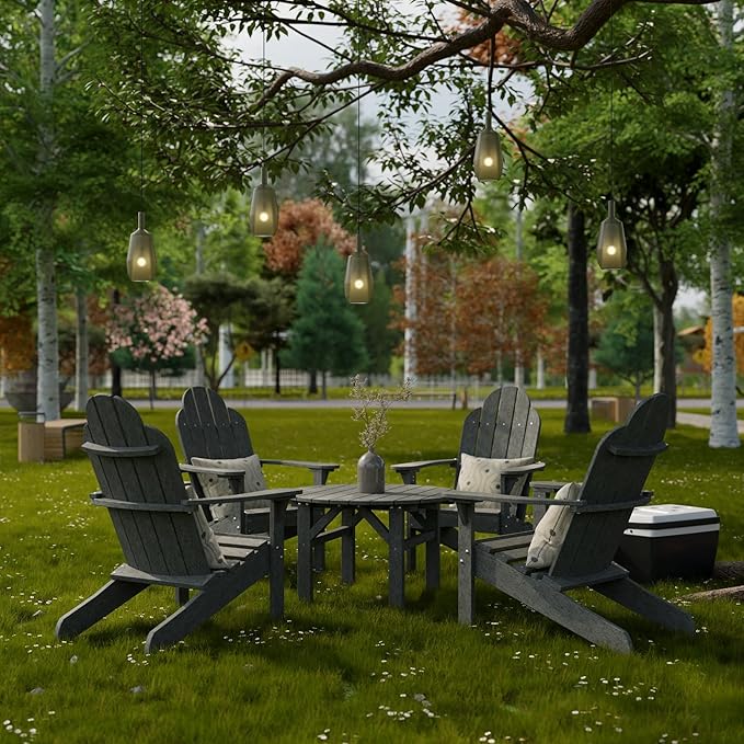 Wildridge Classic 33" Occasional Table, Dark Gray - Outdoor Weather Resistant Recycled Plastic Furniture for Patio - Photo 2