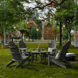 Wildridge Classic 33" Occasional Table, Dark Gray - Outdoor Weather Resistant Recycled Plastic Furniture for Patio - Photo 2