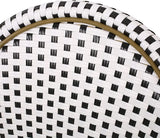 Christopher Knight Home Philomena Outdoor French Bistro Chair (Set of 4), Black + White + Bamboo Print Finish - Photo 7