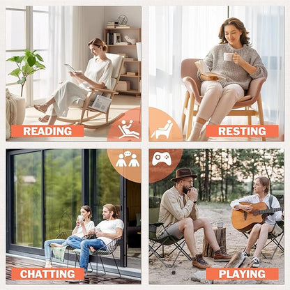 Flamaker Outdoor Rocking Chairs, PP Material Patio Rocking Chairs All Weather Resistant, Heavy Duty Rockers with High Back for Patio Backyard Porch (Gray)