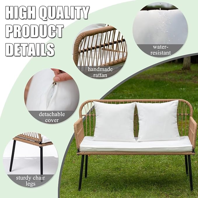 Homsido 41'' Outdoor Patio Loveseat - Photo 2