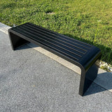 LITFAD Outdoor Indoor Bench Art Deco Alloy Picnic Bench Modern Multicolor Park Bench Waterproof Metal Garden Bench for - Photo 1