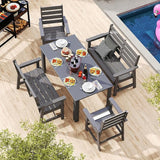 GREENVINES Outdoor Bench | HDPE | Garden Benches | All Weather | for Outdoors Patio Park Porch Outside Backyard - Photo 4