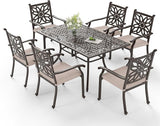 Sophia & William 7 Pieces Cast Aluminium Patio Dining Furniture Set for 6 - Photo 1