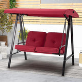 AECOJOY Outdoor Patio Swing Chair for Adults, 2-Seat Porch Swings with Adjustable Canopy - Photo 1