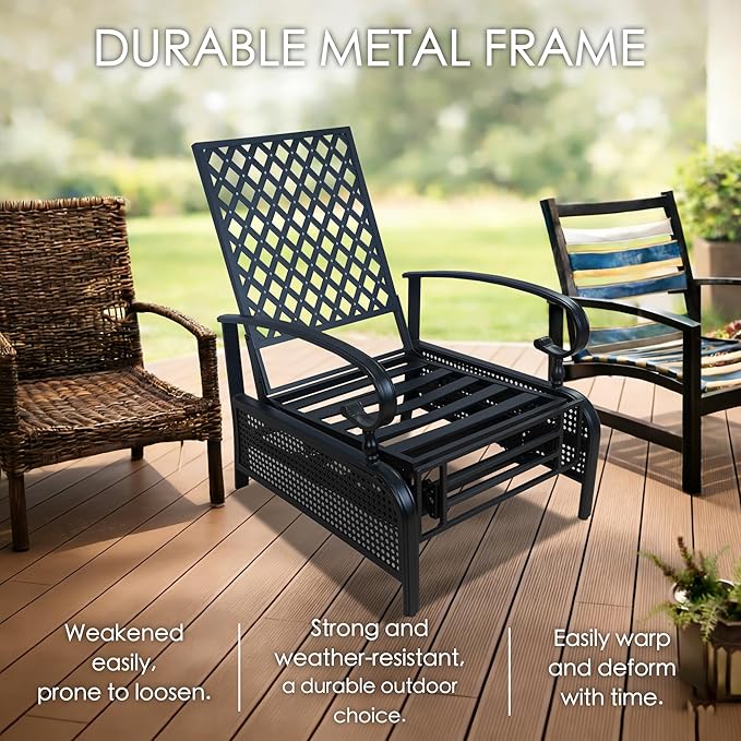 Kozyard Adjustable Outdoor Reclining Lounge Chair - Photo 4