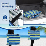 Goplus Tanning Chair, Folding Outdoor Beach Lounge Chair with Face & Arm Hole, Carrying Strap, Pillow, Side Pocket - Photo 6