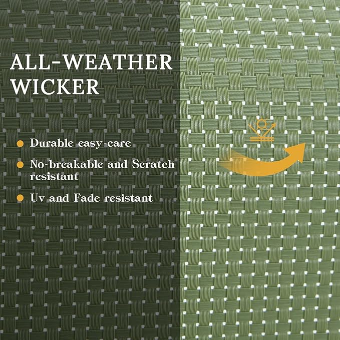 VICLLAX Outdoor Adirondack Chair, Patio Chair for Lawn Garden, All Weather Outdoor Lounge Chair, Green