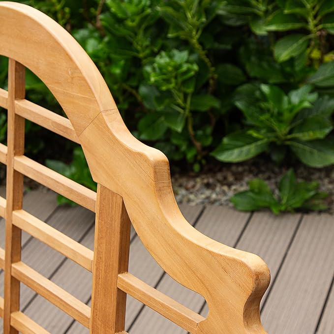 Cambridge Casual Lutyens Teak Wood Garden Bench 5-Foot – Wooden Outdoor Bench for Patio, Porch, Lawn - Photo 5