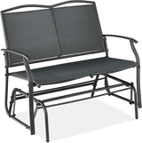Best Choice Products 2-Person Outdoor Patio Swing Glider Steel Bench Loveseat Rocker for Deck, Porch w/Textilene Fabric - Photo 1