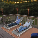 YITAHOME Outdoor Chaise Lounge Chairs Set of 3, Pool Loungers with Side Table, 5-Position Adjustable Backrest - Photo 5