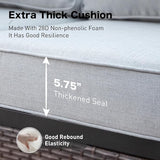 Metal Patio Furniture Sofa with 5.75" Extra Thick Cushion - Photo 3