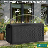 YITAHOME 260 Gallon Outdoor Storage Box, Large Water Resistant Resin Deck Box - Photo 2