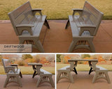 Convert-a-Bench 2-in-1 Outdoor Bench & Picnic Table - Foldable, Weather-Resistant Seating - Perfect for Patio, Lawn - Photo 9