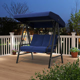 AECOJOY 2-Seat Outdoor Patio Swing Chair with Adjustable Canopy, Porch Swings Chairs for Adult - Photo 9