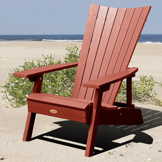 Highwood Manhattan Beach Adirondack Chair, Rustic Red