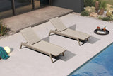 PURPLE LEAF Outdoor Chaise Lounge 2 Pieces Chair Patio Aluminum Recliner for Poolside with Adjustable Backrest Chairs - Photo 1