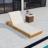 GDFStudio Outdoor Lounge Chaise Set with 2" Water-Resistant Cushion, 4-Position Adjustable Backrest Recliner - Photo 1
