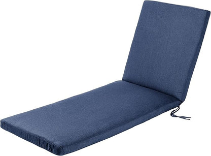 Sunbrella Chaise Lounge Chair ,Outdoor Furniture for Patio, Weather Resistant & Quality Fabric, Back Rest Lounger & Folding Set, Lawn, Beach & Pool Beds (Denim, Acrylic, 24"Dx74Wx3)