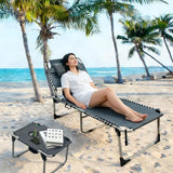 Backpack Sun Tanning Chair with Face Hole & Beach Table - Photo 2
