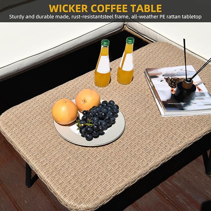 DWVO Patio Furniture Set, 4 Pieces Outdoor Patio Conversation Set - Photo 6