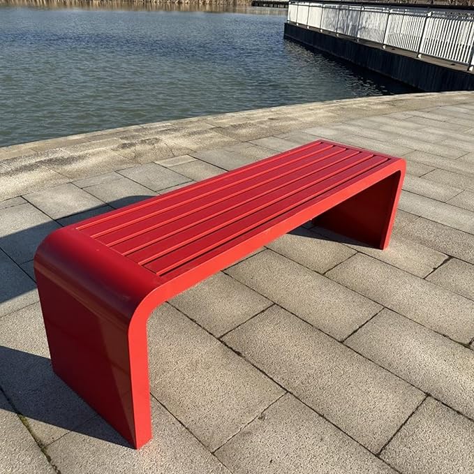 Outdoor Garden Metal Bench - Durable, Stylish Seating for Porch, Patio & Park - Perfect for Relaxation & Gathering - Weather-Resistant Design