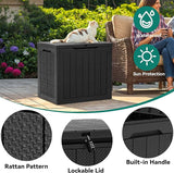 YITAHOME 30 Gallon Outdoor Storage Box, Small Water Resistant Resin Deck Box - Photo 4