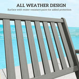 Folding Outdoor Patio Lounge Chairs Loveseat Seating Outdoor, Outdoor Garden Bench, Patio Porch Chair Furniture - Photo 7