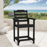 Tall Adirondack Chair, All Weather Resistant Adirondack Bar Stools for Patio, Lawn, Garden, Swimming Pool - Photo 7