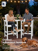 KINGYES Tall Adirondack Chair Set of 4 with 9FT Umbrella - Photo 4