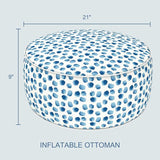 LVTXIII Outdoor Inflatable Ottoman, 21"x21"x9" Patio Fade-Resistant Footrest Stool with Handle - Photo 3