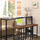 Vasitelan Outdoor Bar Table, Patio Console Pub Height Table, Weather Resistant Waterproof Top for Hot Tub, Balcony - Photo 2
