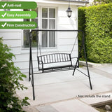 ZIMTOWN 2-Person Metal Porch Swing, 47-Inch Wide Hanging Bench，Heavy Duty Hanging Chair with 64.9" Adjustable Chains - Photo 6