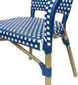 Christopher Knight Home Cecil Bistro Chairs, Navy Blue + White + Wood Print - Photo 6