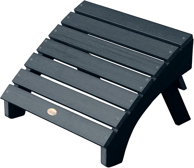 highwood AD-KITCHL5-FBE Hamilton Folding & Reclining Adirondack Chair with Ottman and Cup Holder, Federal Blue