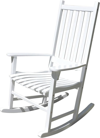 White Porch Rocker/Rocking Chair Acacia Wood