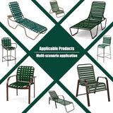 Vinyl Straps for Patio Chair Repair Kit 2'' Wide 10 Ft Long Replacement Straps + 10 Free Rivets for Outdoor Lawn - Photo 6